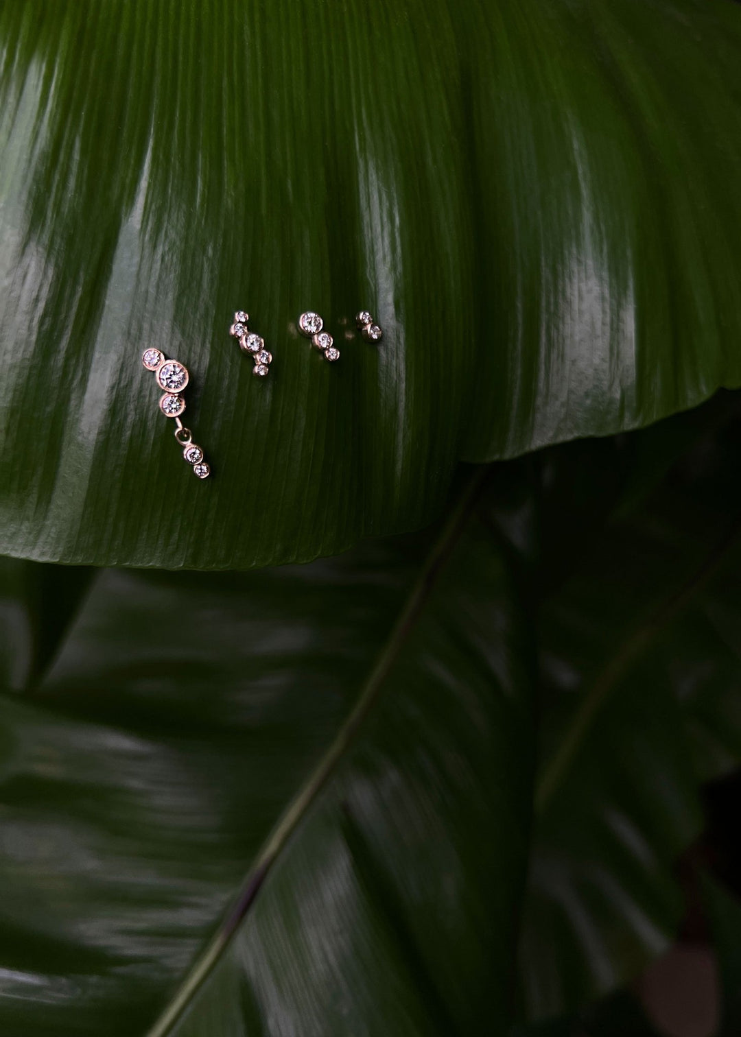 Elysia Whisper Diamond Wave Stud - Soleya Jewellery
