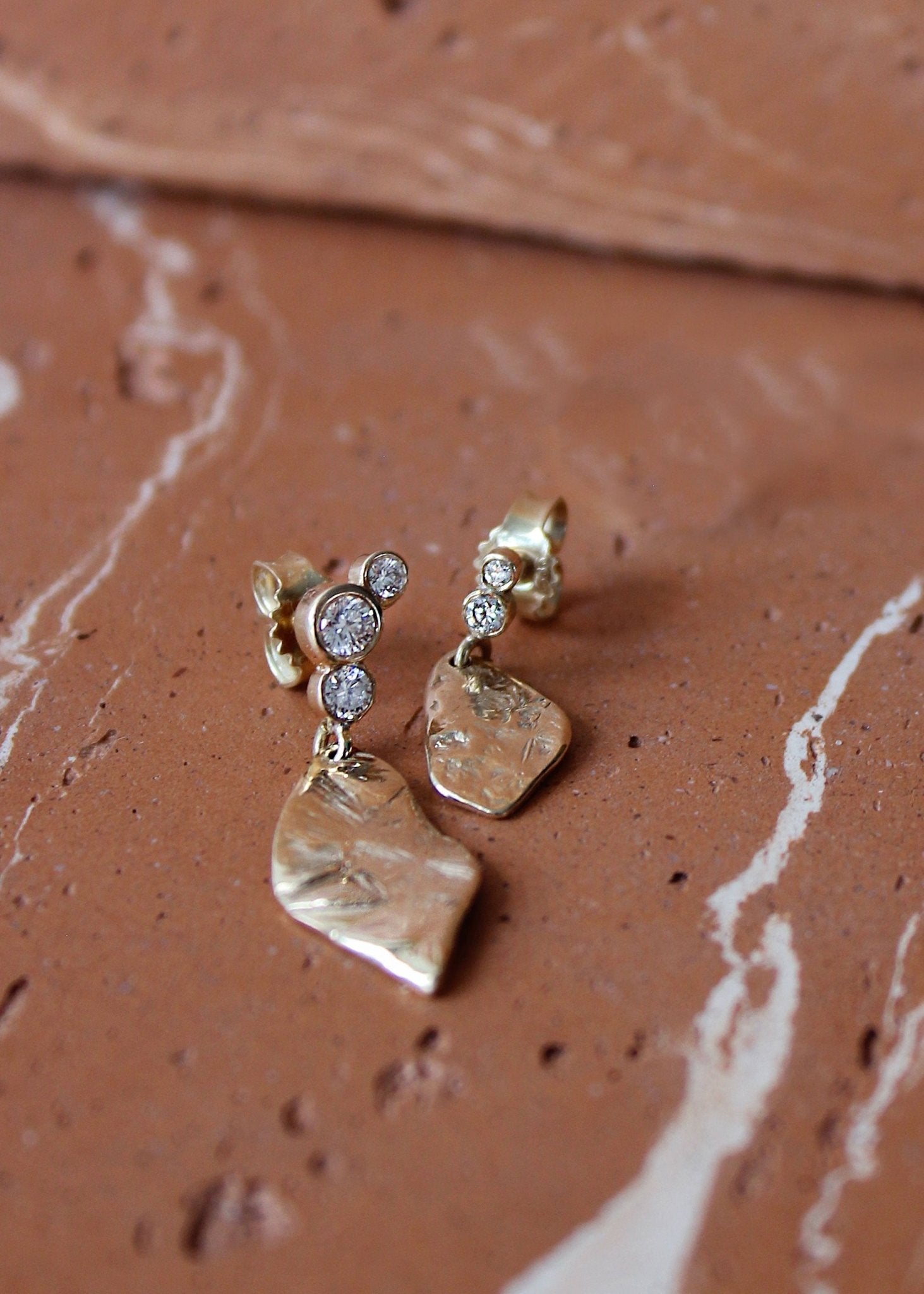 Elysia Leaf Diamond Earring - Soleya Jewellery