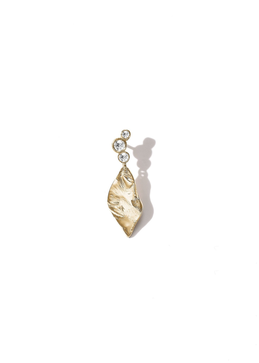 Elysia Leaf Grande Diamond Earring - Soleya Jewellery
