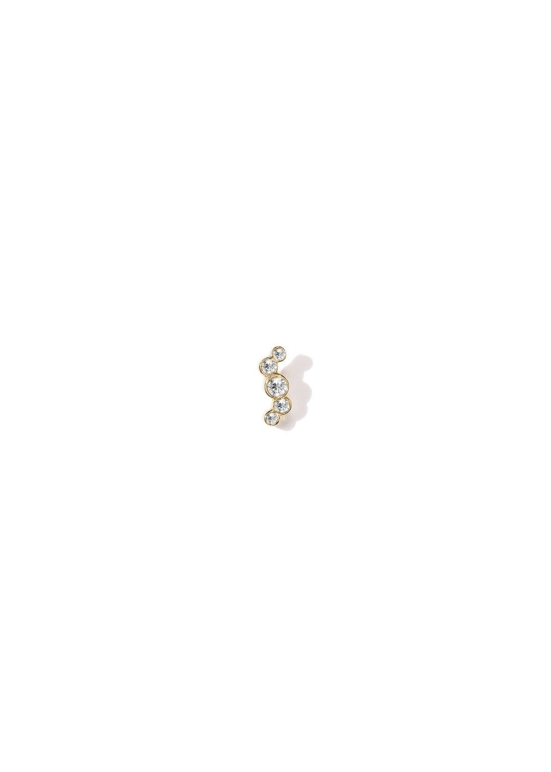 Elysia Whisper Diamond Wave Stud - Soleya Jewellery