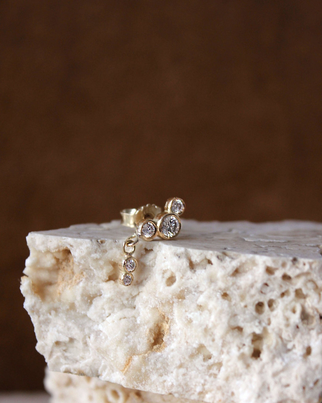 Elysia Whisper Grande Diamond Earring - Soleya Jewellery